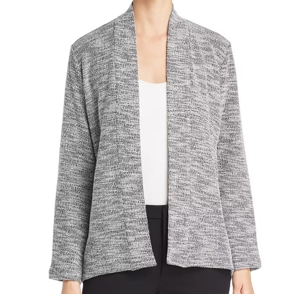 Eileen Fisher marled cotton lined kimono cardigan